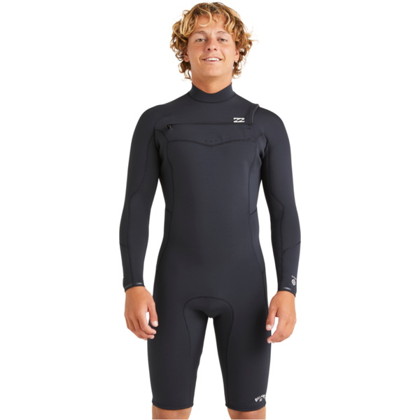 2026 Billabong Da Uomo Absolute Natural 2mm Chest Zip Manica Lunga Muta Primaverile Muta ABYW400125 - Black